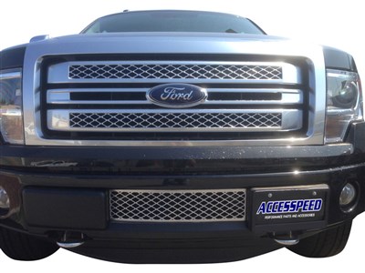 Accesspeed 2011 2012 2013 2014 Ford F-150 Ecoboost Grille - Lower Chrome Platinum Style