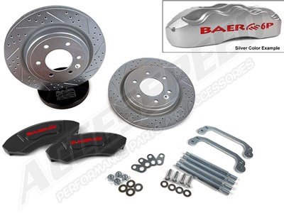 Baer 2262026S Rear Caliper Cover Brake Upgrade Silver with Rotors, 2021-up Ford F150