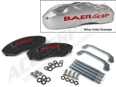 Baer 2262026SCO Rear Caliper Cover Brake Upgrade Silver, 2021-up Ford F150