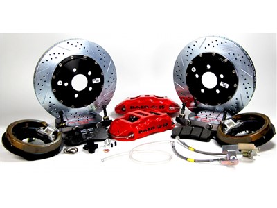 Baer 4262113R 14" Extreme+ Brake Kit Rear Red, 2005-2014 Mustang