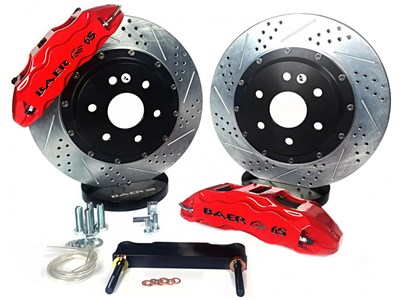 Baer 4302296R 14" Extreme+ Brake Kit Rear Red, 2004-2006 Pontiac GTO