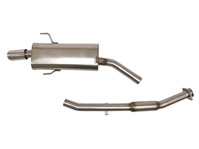 BBE FBMW-0200 Cat-Back Exhaust 3" Single Round Rolled-Edge Tip for 1992-1998 BMW 318i