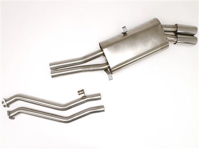 BBE FBMW-0530 Cat-Back Exhaust 3" Single Side Twin Round Tips for 1983-1991 BMW 325 & 325is