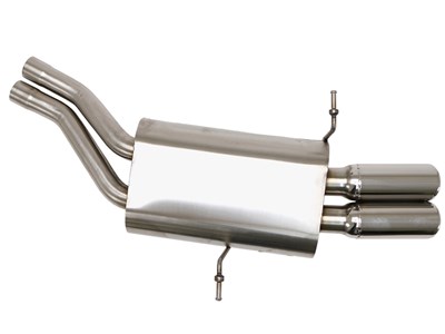 BBE FBMW-1005 Cat-Back Exhaust 3" Single Side Twin Round Tips for 2001-2006 BMW 325i, 325xi