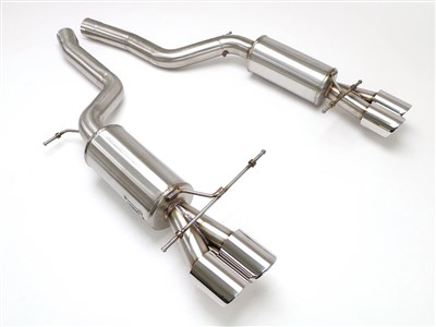 BBE FBMW-1110 Cat-Back Exhaust 3-1/2" Quad Round Double-Wall Tips for 2006-2009 BMW M5 E-60