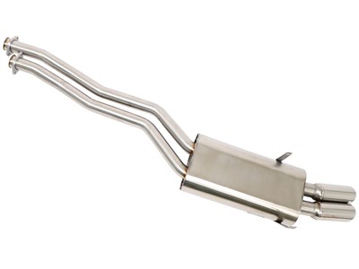 BBE FBMW-1200 Cat-Back Exhaust 3" Single Side Twin Round Rolled-Edge Tips for 1995-1999 BMW M3 E-36