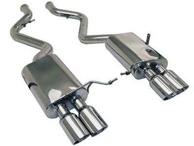 BBE FBMW-1260 Cat-Back Exhaust 3-1/2" Quad Round Double-Wall Tips for 2008-2009 BMW M3 E-92