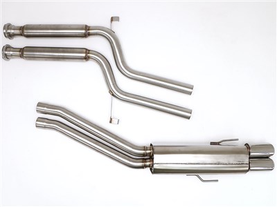 BBE FBMW-1300 Cat-Back Exhaust 3" Single Side Twin Round Rolled-Edge Tips for 1988-1995 BMW M5 E-34