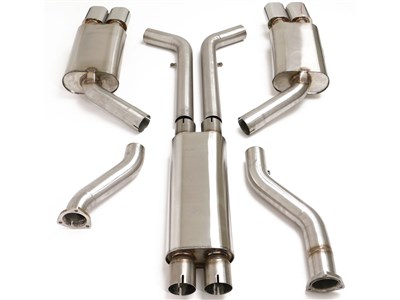 BBE FCOR-0005 3" Cat-Back Exhaust 4-1/2" Quad Rolled Oval Tips for 1990-1991 Corvette C4 ZR1