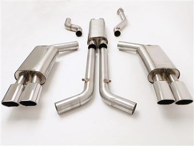 BBE FCOR-0050 3" Cat-Back Exhaust 4-1/2" Quad Rolled Oval Tips for 1992-1995 Chevrolet Corvette C4