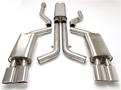 BBE FCOR-0060 3" Cat-Back Exhaust 4-1/2" Quad Rolled Oval Tips for 1996 Chevrolet Corvette C4