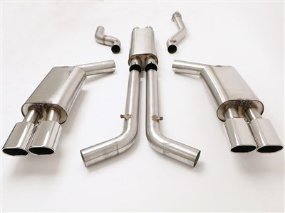 BBE FCOR-0065 3" Cat-Back Exhaust 4-1/2" Quad Rolled Oval Tips for 1996 Chevrolet Corvette C4