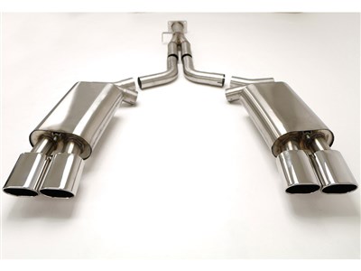 BBE FCOR-0070 2.5" Cat-Back Exhaust (4-Bolt flange) 4-1/2" Quad Oval Tips for 1984-1985 Corvette C4