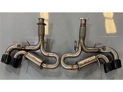 BBE FCOR-0701 Fusion Exhaust System (ALL ValveS) 4-1/2" Round Black Tips for 2020-up Corvette C8