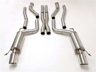 BBE FDOM-0323 3" Cat Back with X-pipe Gen2 4-1/4" Twin Round Tips for 2009-2014 Cadillac CTS-V