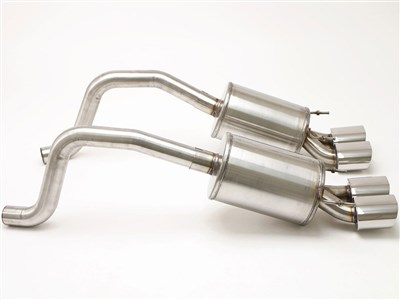 BBE FDOM-0463 Fusion Exhaust with Control Kit (non-NPP) 4" Quad Oval Tips for 2005-13 Cadillac XLR-V