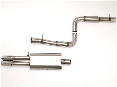 BBE FPIM-0210 3" Cat-Back Exhaust 3" Single Side Twin Round Tips for 2003-2005 VW MK4 Jetta