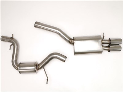 BBE FPIM-0225 Stealth Cat-Back Exhaust 3-1/2" Single Side Twin Round Tips for 2006-2009 VW MK5 Jetta