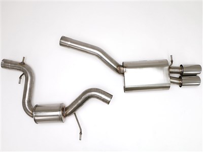 BBE FPIM-0226 Stealth Cat-Back Exhaust 3-1/2" Single Side Twin Round Tips for 2012-2018 VW MK6 Jetta