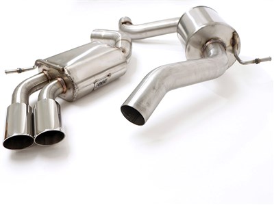 BBE FPIM-0234 Stealth Cat-Back Exhaust 3" Single Side Twin Round Tips for 2006-2010 VW MK5 GTI