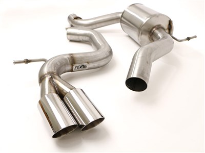 BBE FPIM-0235 Sport Cat-Back Exhaust 3" Single Side Twin Round Tips for 2006-2010 VW MK5 GTI