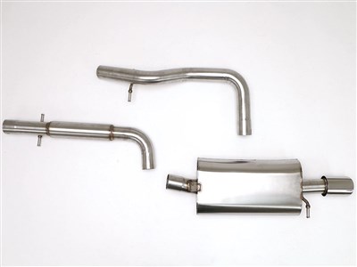 BBE FPIM-0280 2.5" Cat-Back Exhaust 3-1/2" Single Round Rolled-Edge Tip for 2003 VW MK4 GTI-337