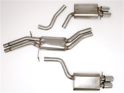 BBE FPIM-0570 Stealth Cat-Back Exhaust 3-1/2" Quad Round Double-Wall Tips for 2008-2012 Audi S5 4.2L