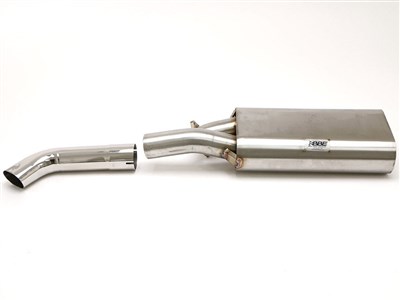 BBE FPOR-0200 Single-Out Rear Exhaust 3" Single Cut-Edge Oval for 1976-1989 Porsche 930 / 911 Turbo