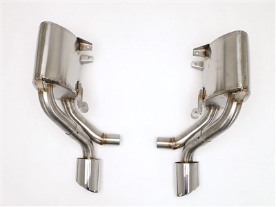 BBE FPOR-0255 Rear Exhaust 4-1/2" Twin Rolled Oval Tips for 1996-1997 Porsche 993 / 911