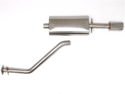 BBE FPOR-0260 Cat-Back Exhaust 4-1/2" Single Elliptical Tip for 1986-1989 Porsche 944 Turbo