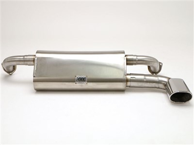 BBE FPOR-0455 Single-Outlet Muffler for BBE Header 4-1/2" Rolled Oval Tip for 1975-1989 Porsche 911