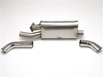 BBE FPOR-0660 Twin-Outlet Muffler 3" Cut-Edge Oval Tips for 1990-1994 Porsche Carrera 2/4