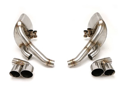 BBE FPOR-0830 Rear Exhaust Quad Double Wall Tips for 2004 Porsche 996 / 911 GT3