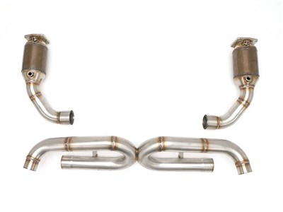 BBE FPOR-0881 Muffler Bypass Pipes Uses OE tips for 2007-2009 Porsche 997 / 911 Twin-Turbo