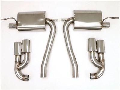 BBE FPOR-0925 Cat-Back Exhaust 4-1/2" Quad - Oval Tips for 2003-2006 Porsche Cayenne Twin-Turbo