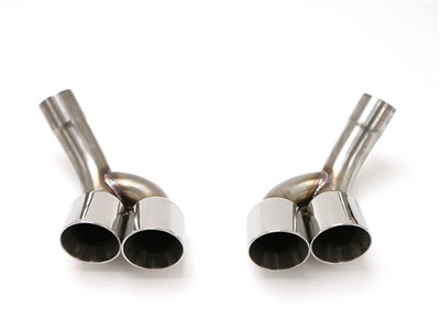 BBE FPOR-2050 Quad Double Wall Tips, Pair Fits FPOR-0875, FPOR-0876 only for 2005-2008 Porsche 997