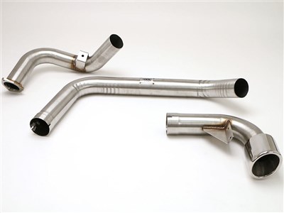 BBE FTRU-0525 3.5" Cat-Back Exhaust (No Muffler) 5 1/4" Single Oval Tip for 1996-2000 Hummer H1