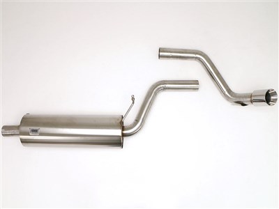 BBE FTRU-0554 Cat-Back Exhaust 4" Single Round Double-Wall Tip for 2009-2010 Hummer H3T Alpha