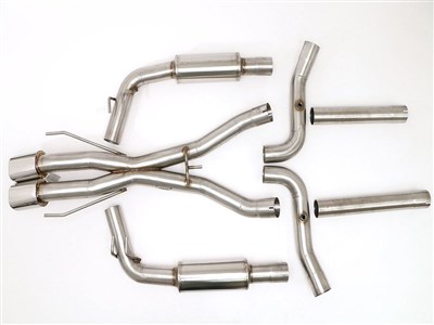 BBE FVIP-0120 Header-Back Exhaust without Cats 4-1/2" Twin Oval Tips for 1996-2002 Dodge Viper GTS