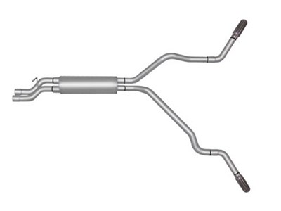 Gibson 5009 Dual Extreme Aluminized Catback Exhaust for 2001-2006 Silverado/Sierra 2500/3500 6.0-8.1