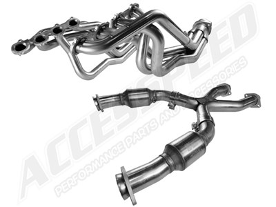 Kooks 1121H030 Long Tube 1-5/8" Headers & GREEN Catted X-Pipe for 1999-2004 Mustang GT