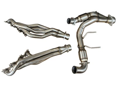 Kooks 1371H230 Long Tube 1-3/4" Headers & GREEN Catted Y-Pipe for 2021-2023 Ford F150 5.0