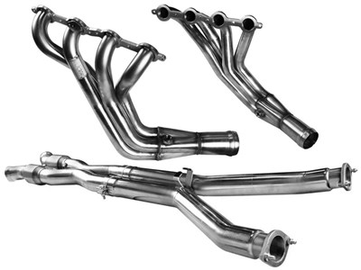 Kooks 2150H230 Long Tube 1-3/4" Headers & GREEN Catted Connect Pipes for 1997-2004 Corvette C5