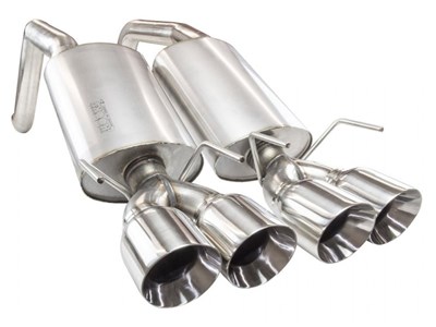 Kooks 21606100 2-1/2" Axle-Back Exhaust with Polished Tips for 2005-2008 Chevrolet Corvette C6