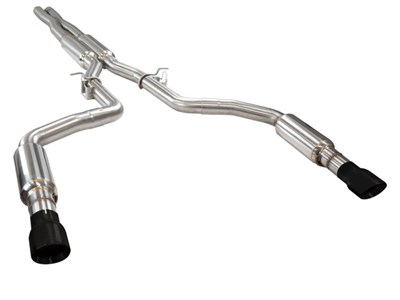 Kooks 31534210 3" Cat-Back Exhaust & X-Pipe with Black Tips for 2015-2020 Dodge Charger Hellcat