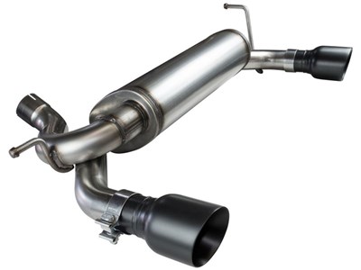 Kooks 37006110 Stainless 2-1/2" Axle-Back Exhaust with Black Tips for 2007-2018 Jeep Wrangler JK