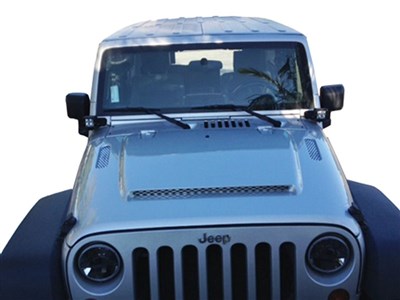 RK Sport 48011000 Ram Air Hood with Fiberglass fits 2007-2012 Jeep Wrangler