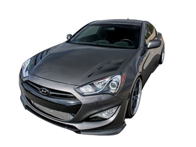 RK Sport 49011010 Hood with Carbon Fiber Inlays fits 2013-2016 Hyundai Genesis Coupe