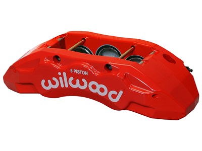 Wilwood 120-14600-RD TX6R Caliper Left-Hand, Red, 1.62/1.38/1.38" Pistons, 1.38" Disc