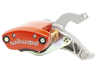 Wilwood 120-17476-RD MC4 Mechanical Parking Brake Caliper Right-Hand, Red-2.00 Mt w/Left-Hand Lever,